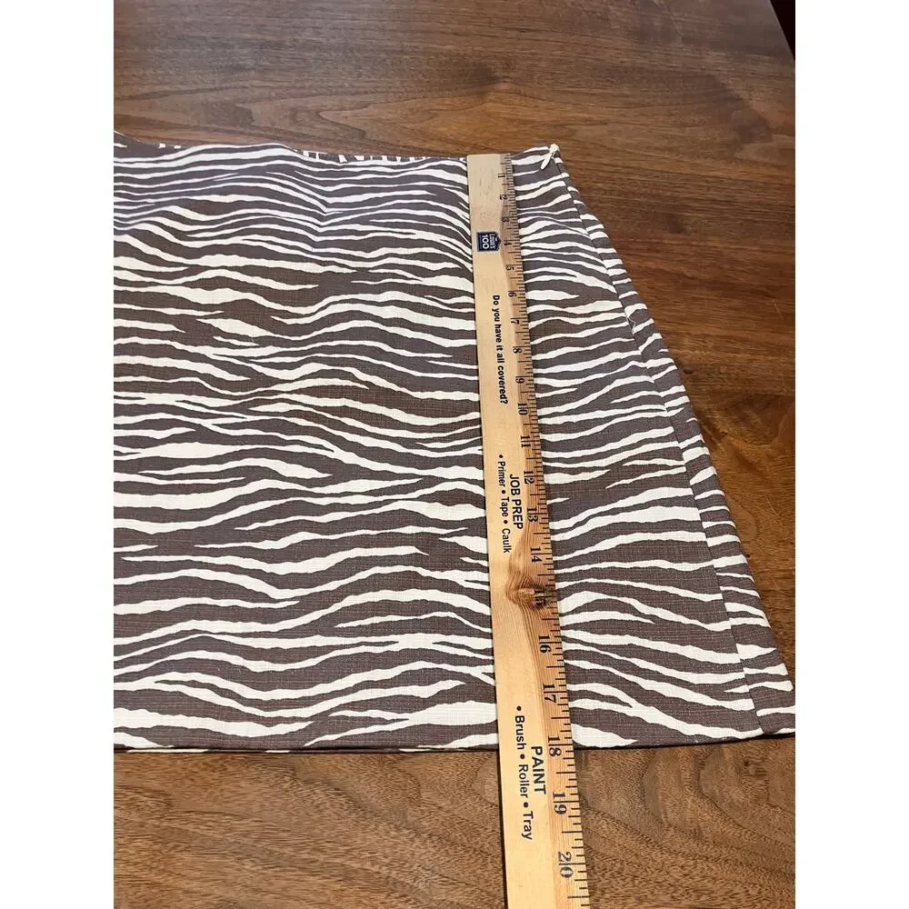LOFT Zebra Print‎ Skirt Sz 6 ,NWT ,Brown White, Lined, Zipper, Straight, A-line